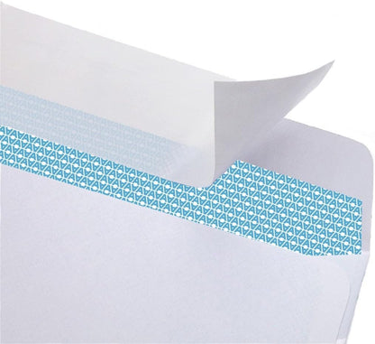 Security Self Seal Envelopes – 500 Qty |No Window, Enveguard, 4⅛ X 9½", White, 24 LB, 500 Count
