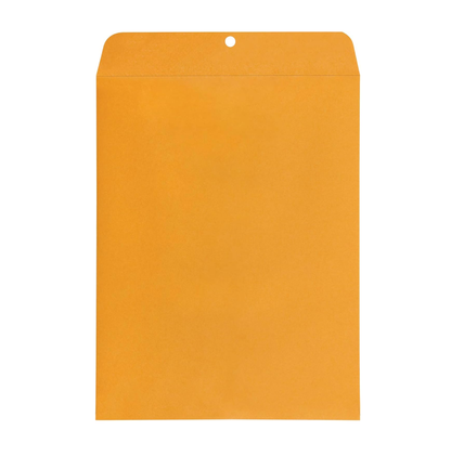 Clasp Kraft Envelopes, Gummed Mailing Envelope, 10 X 13 Inch, 100-Pack