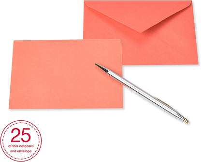 Single Panel Blank Cards with Envelopes, Rainbow Colors (200-Count)