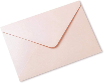 50 Pcs/Pack A7 Envelopes, 5.25 X 7.5'' Shiny Blush Pink Envelopes, Perfect for 5 X 7'' Wedding Invitation Cards, Graduation Invite, Acrylic Invitations, Photos