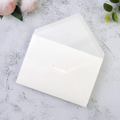 50 Pcs/Pack A7 Envelopes, 5.25 X 7.48'' Shimmer Ivory Envelope, Perfect 5X7 Envelopes for Wedding Invitation Cards, Christmas Gift Cards Envelope, Acrylic Invitations, Photos